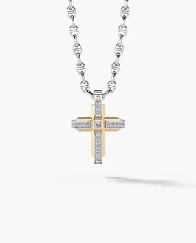 CROSS Pendant in Gold with 0.60ct Diamonds