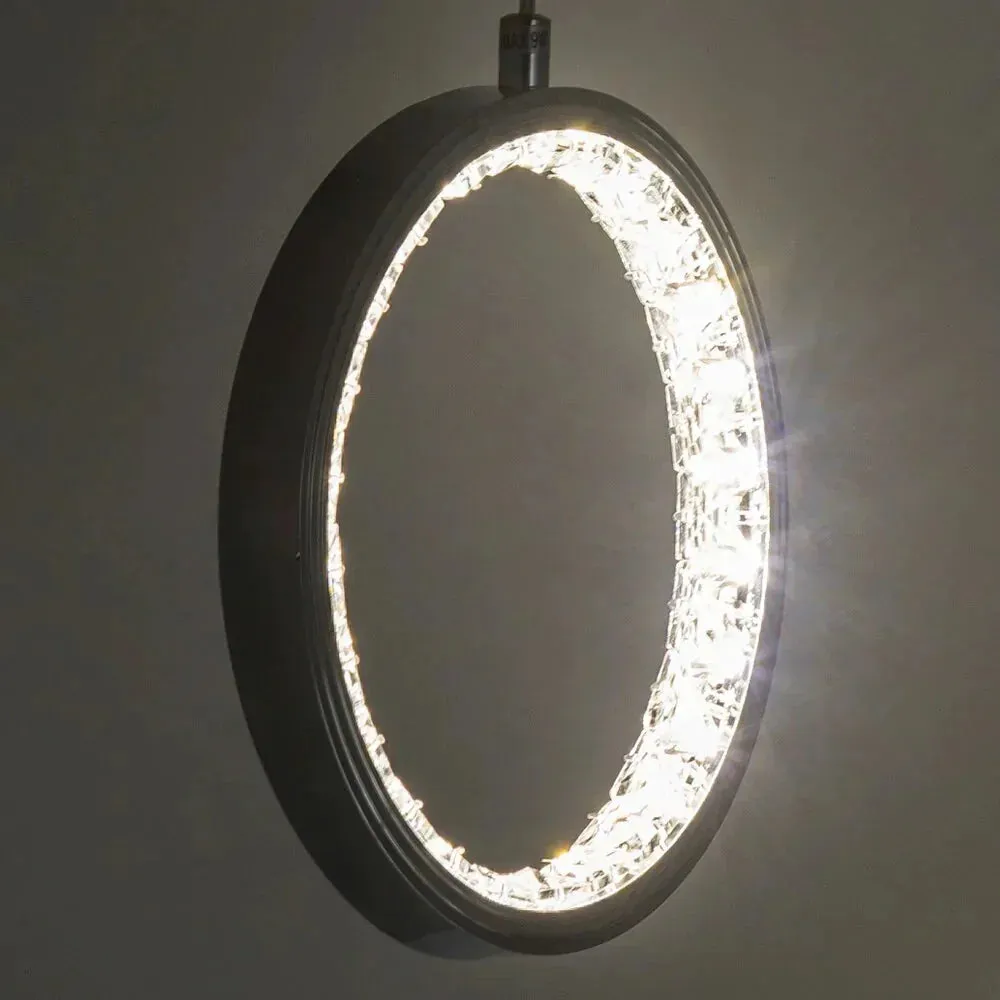 Crystal Rings LED Pendant Light Fixture For Indoor Lamp Lamparas De Techo Surface Mounting Pendant Lamp For Bedroom Dining Room