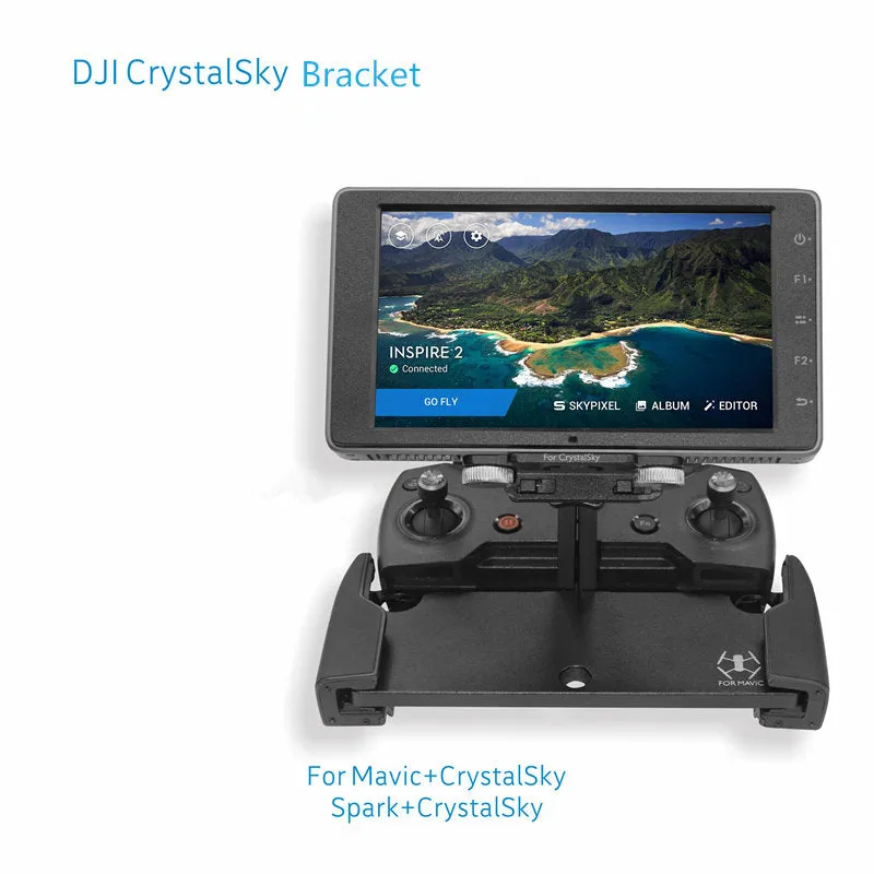 CRYSTALSKY MONITOR DISPLAY BRACKET MOUNT HOLDER FOR DJI SPARK & MAVIC PRO REMOTE CONTROL TRANSMITTER