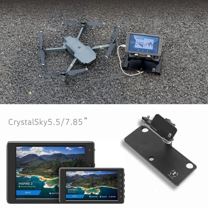 CRYSTALSKY MONITOR DISPLAY BRACKET MOUNT HOLDER FOR DJI SPARK & MAVIC PRO REMOTE CONTROL TRANSMITTER