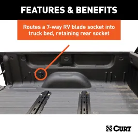 CURT 56071 7ft. Custom Wiring Extension Harness (Adds 7-Way RV Blade to Truck Bed)