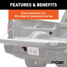 CURT 57010 10ft. Custom Wiring Extension Harness (Adds 7-Way RV Blade to Truck Bed; Package