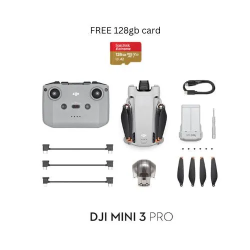 DJI Mini 3 Pro FREE 128GB memory card - 1 Year Local DJI Warranty