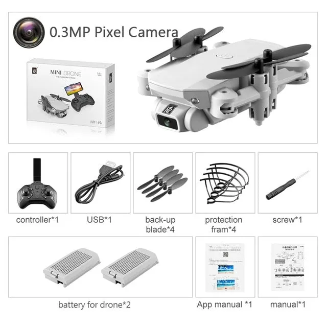 Drone 4k HD Wide Angle Camera 0.3MP/5.0MP/4K HD Cameras Mini Drone LS-MIN Dron Camera Quadcopter Height Keep Drones Toys   Gifts