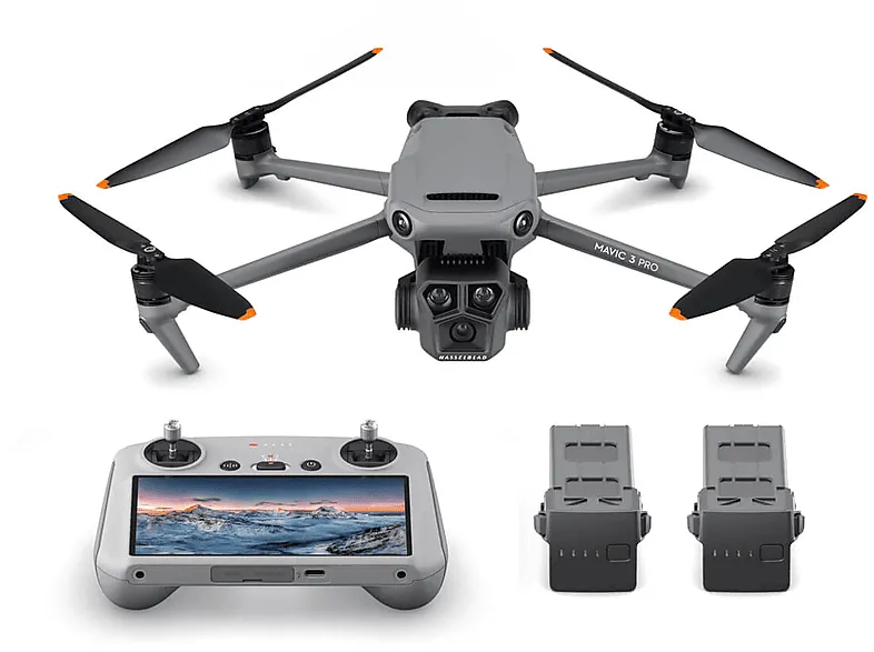 Drone - DJI Mavic 3 PRO Fly More Combo RC Pro, 48 mp, Vídeo 4K, Autonomía 43 min, Gris