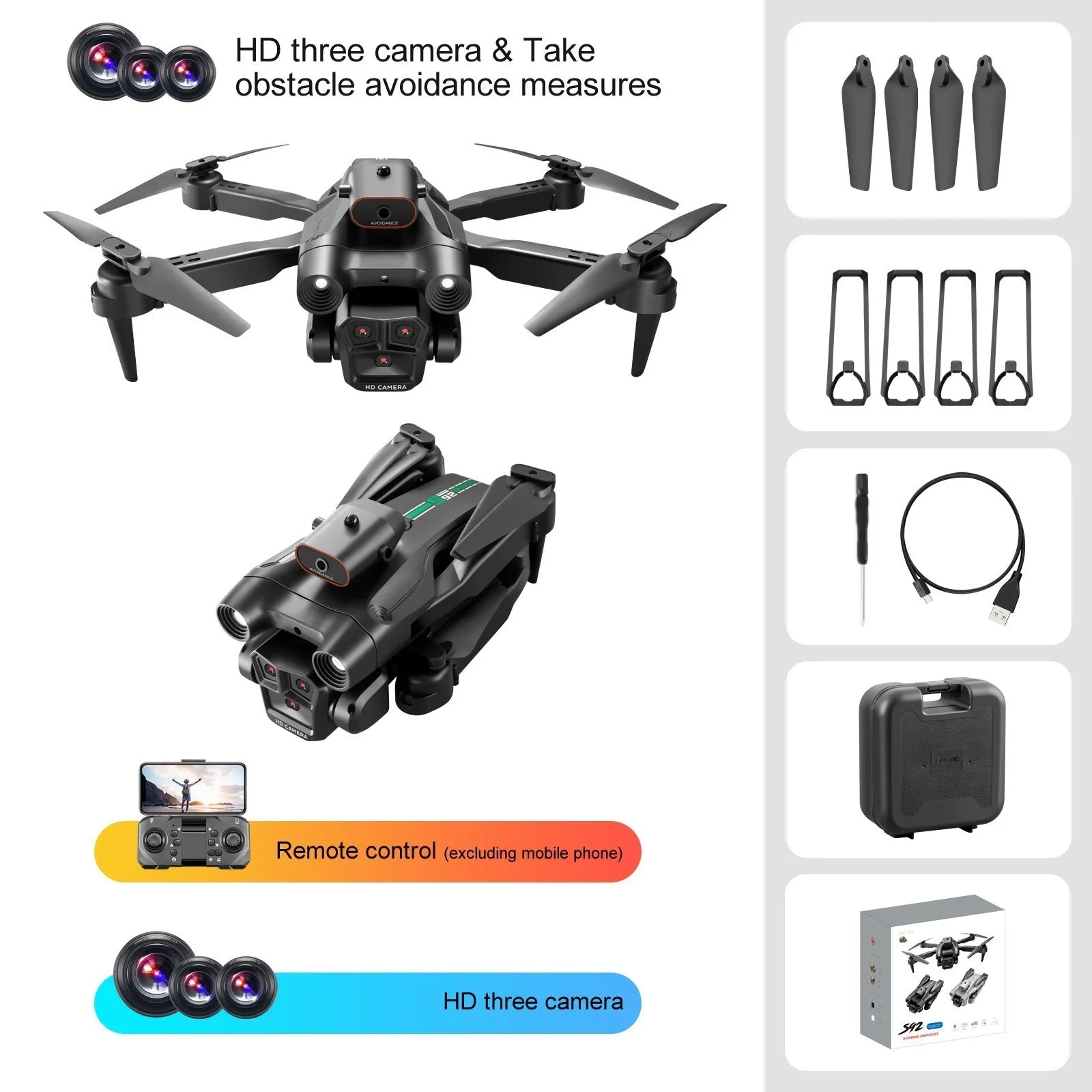 Drone S92 Remote-controlled Unmanned Vehicle Double