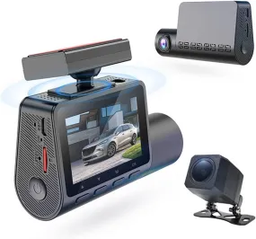 Dual Front Rear Dash Cam 2K QHD  1080p 2" Display 140 Wide Angle