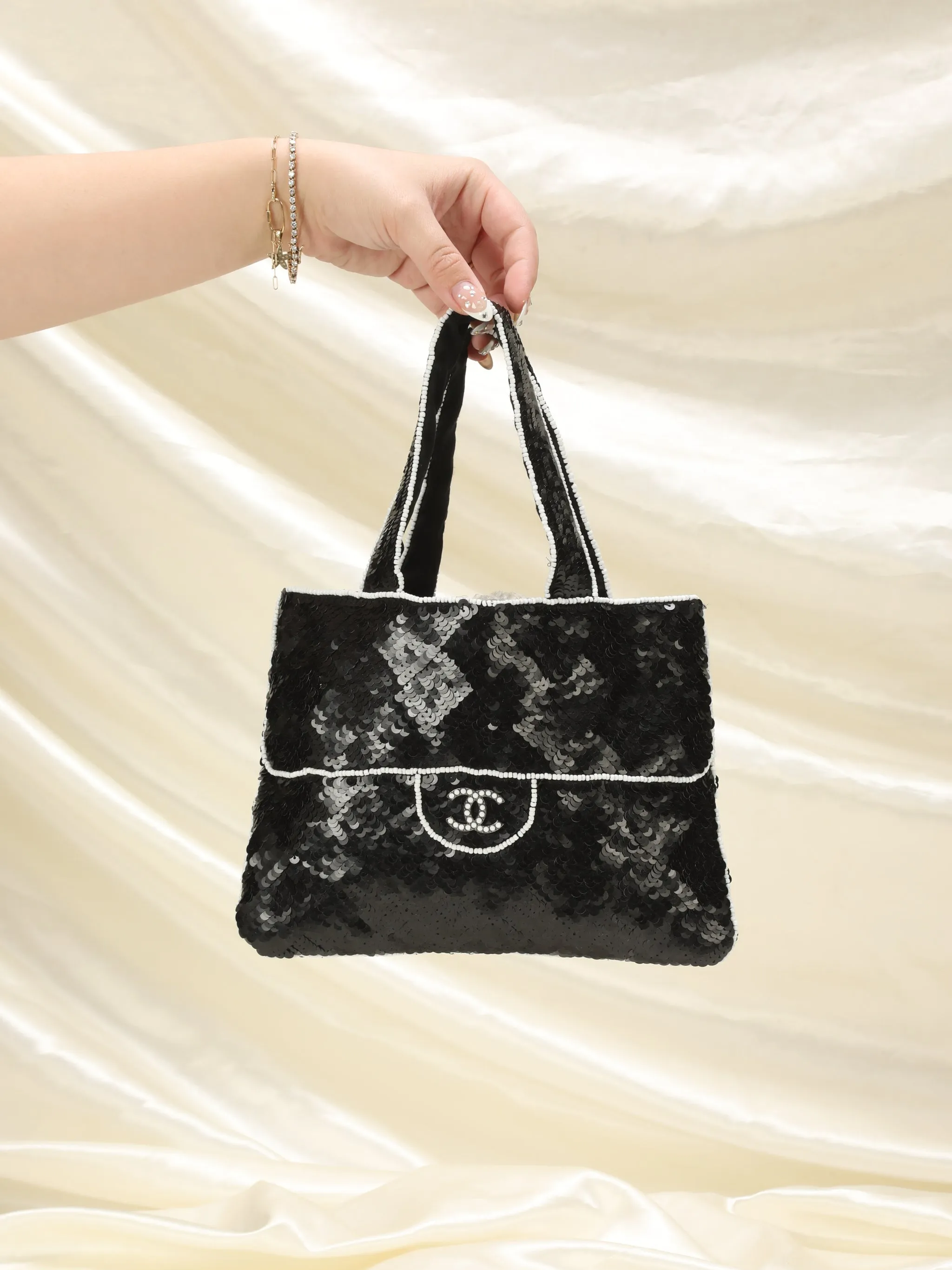 Extremely Rare Chanel Sequin Beaded Mini Bag