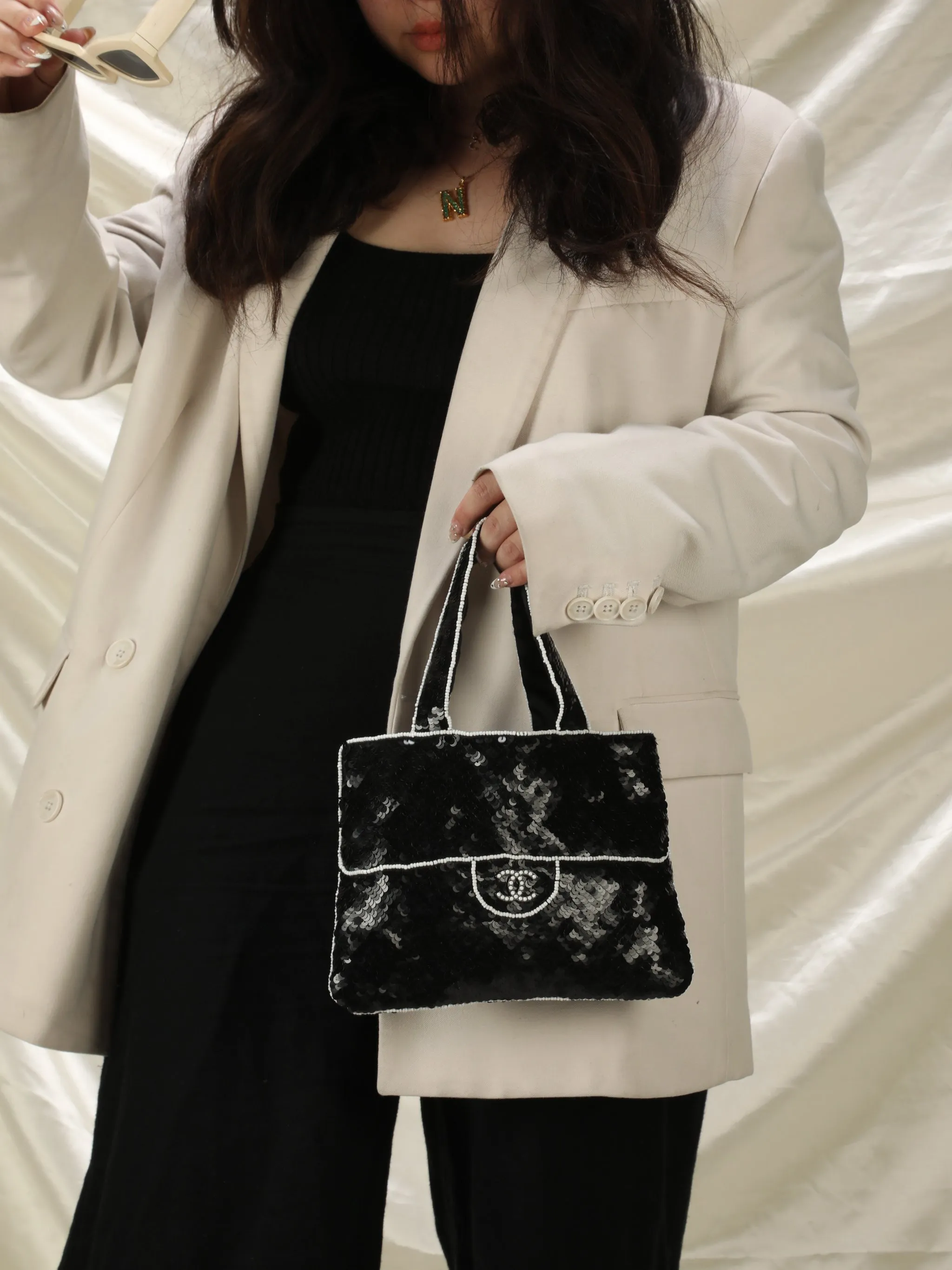 Extremely Rare Chanel Sequin Beaded Mini Bag