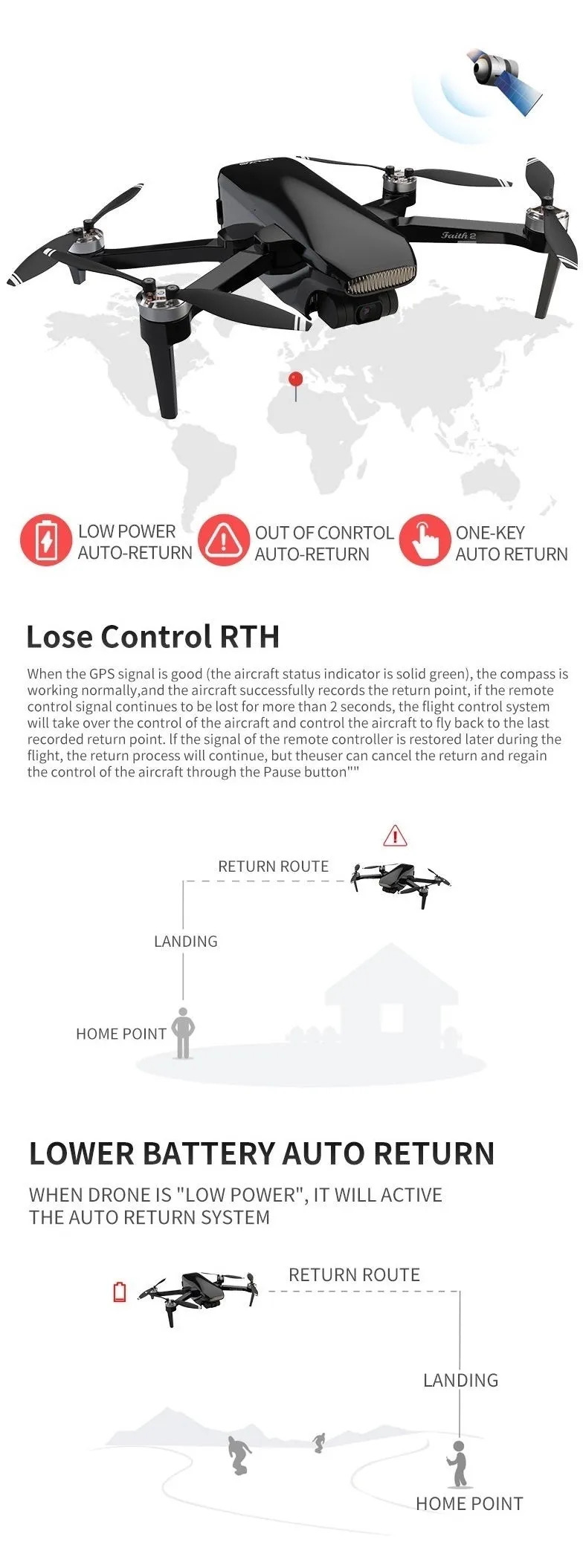 Faith 2S 4K Drone | 3-Axis Gimbal