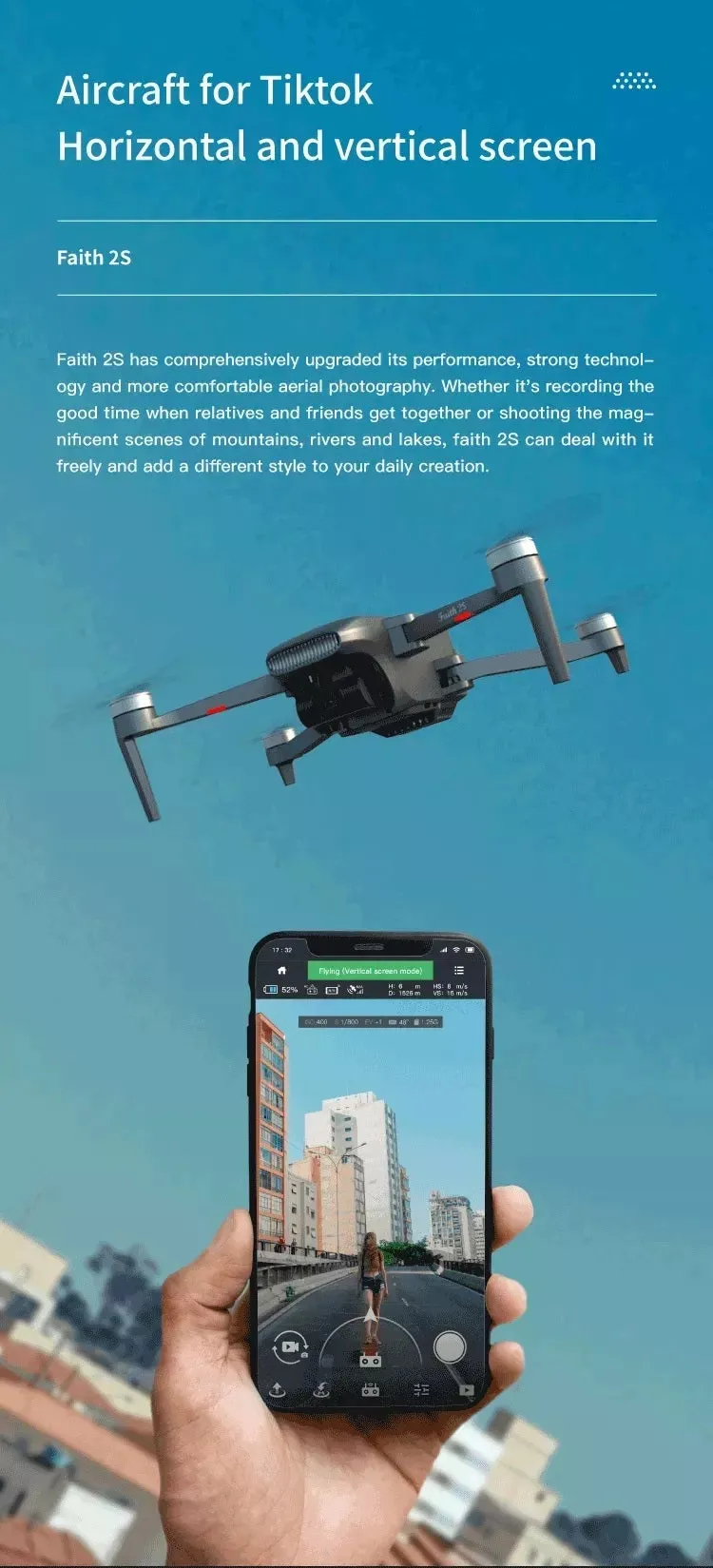 Faith 2S 4K Drone | 3-Axis Gimbal