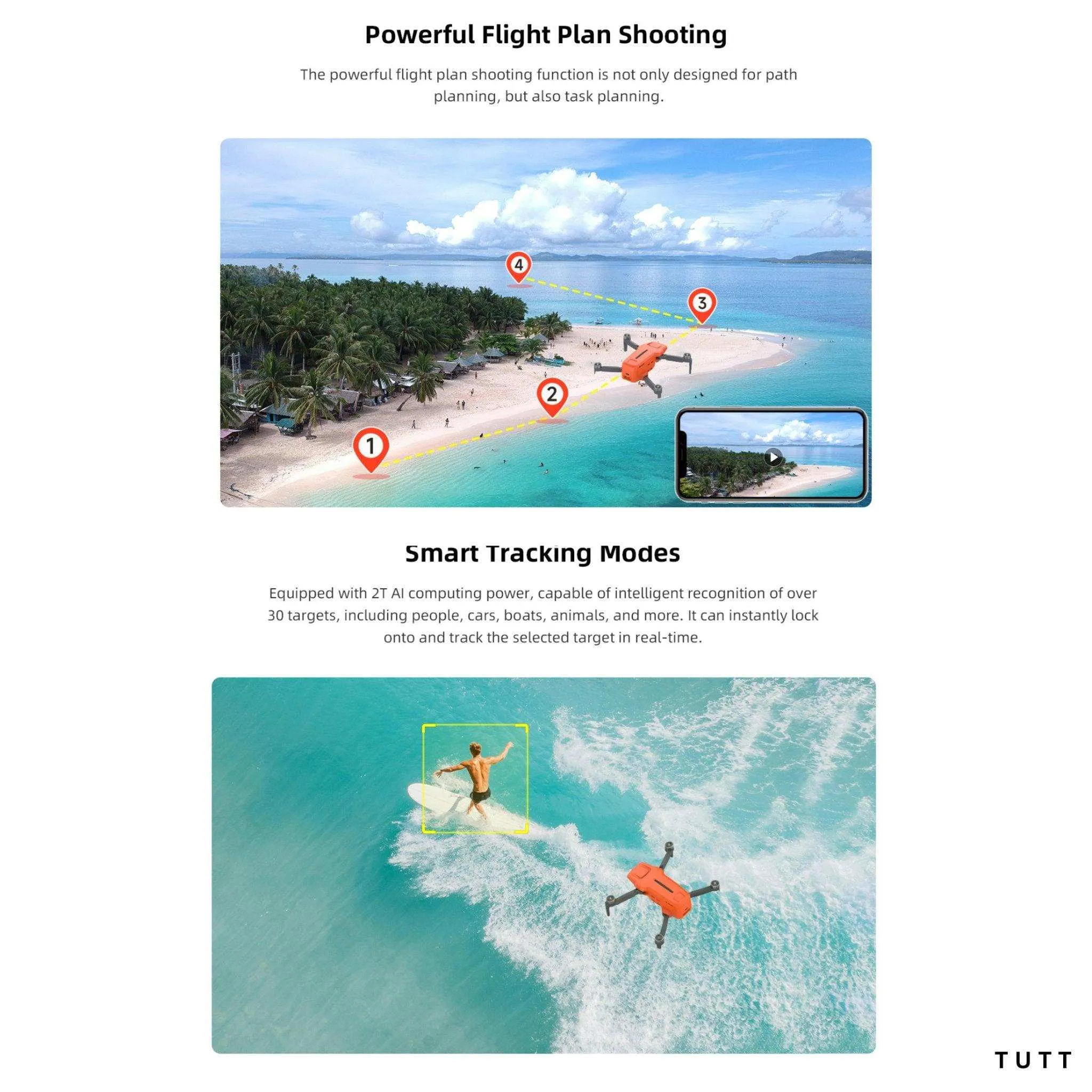 FIMI X8 MINI 3 Professional GPS Mini Drone | 9KM FPV With 4K 48MP 60fps 1/2″ CMOS Camera 3-axis Mechanical Gimbal 32mins | Under 250g | Two Batteries 128GB SanDisk Pro | TUTT