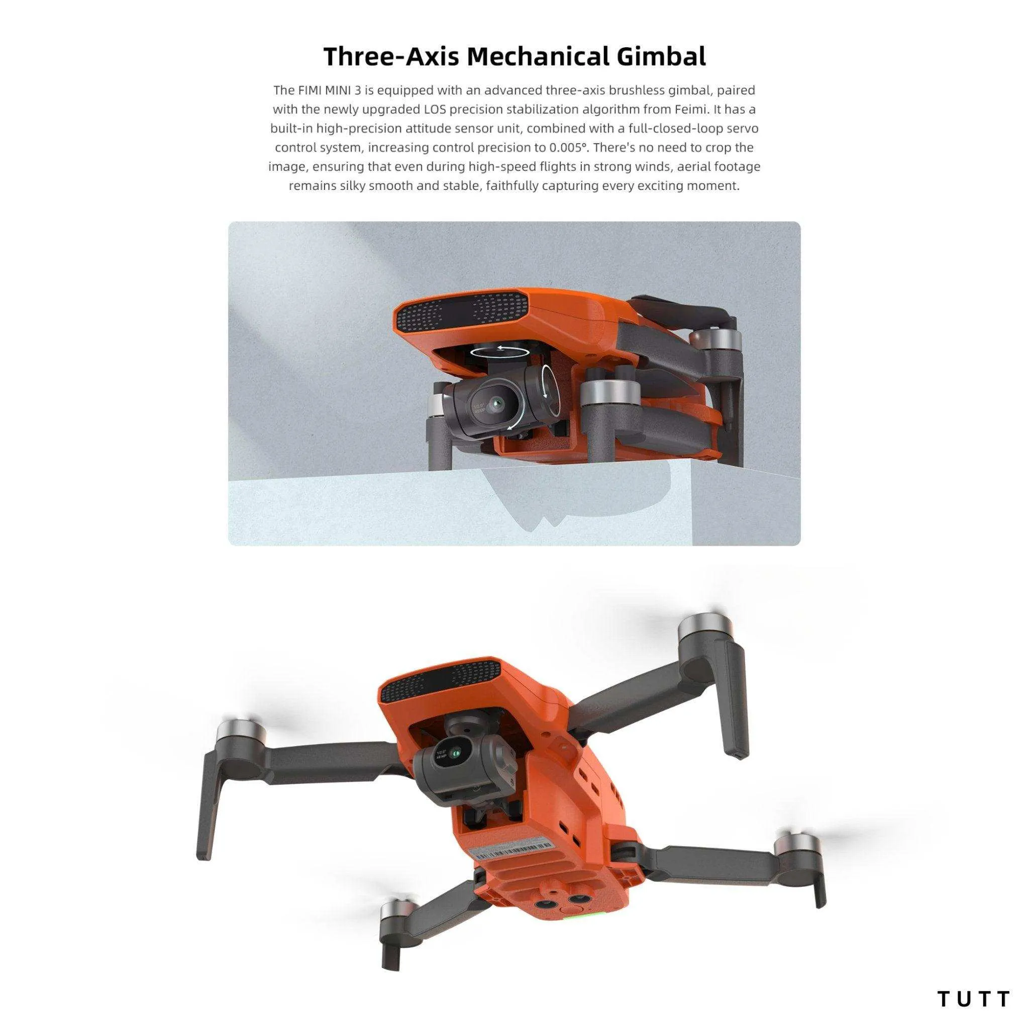 FIMI X8 MINI 3 Professional GPS Mini Drone | 9KM FPV With 4K 48MP 60fps 1/2″ CMOS Camera 3-axis Mechanical Gimbal 32mins | Under 250g | Two Batteries 128GB SanDisk Pro | TUTT