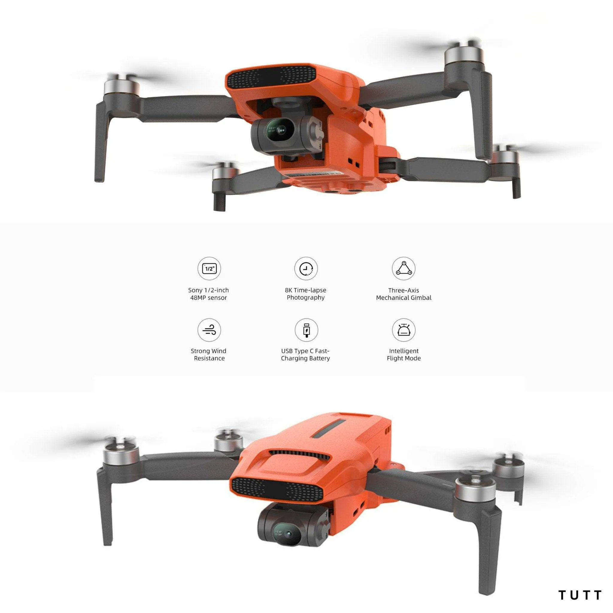 FIMI X8 MINI 3 Professional GPS Mini Drone | 9KM FPV With 4K 48MP 60fps 1/2″ CMOS Camera 3-axis Mechanical Gimbal 32mins | Under 250g | Two Batteries 128GB SanDisk Pro | TUTT