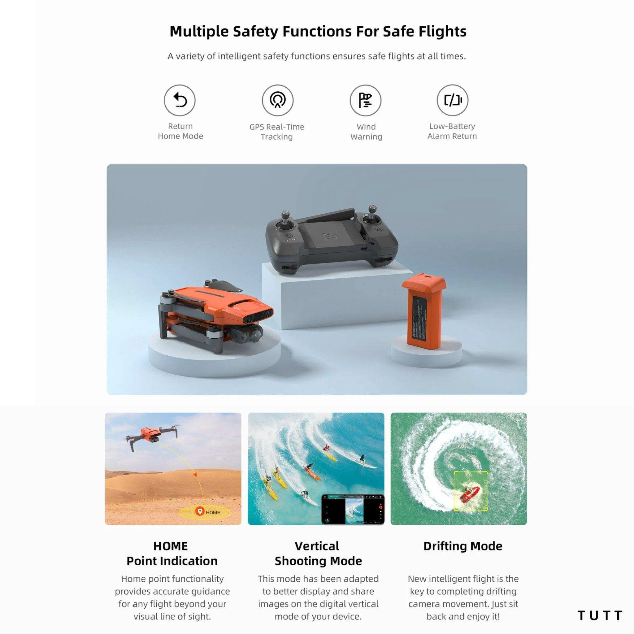 FIMI X8 MINI 3 Professional GPS Mini Drone | 9KM FPV With 4K 48MP 60fps 1/2″ CMOS Camera 3-axis Mechanical Gimbal 32mins | Under 250g | Two Batteries 128GB SanDisk Pro | TUTT