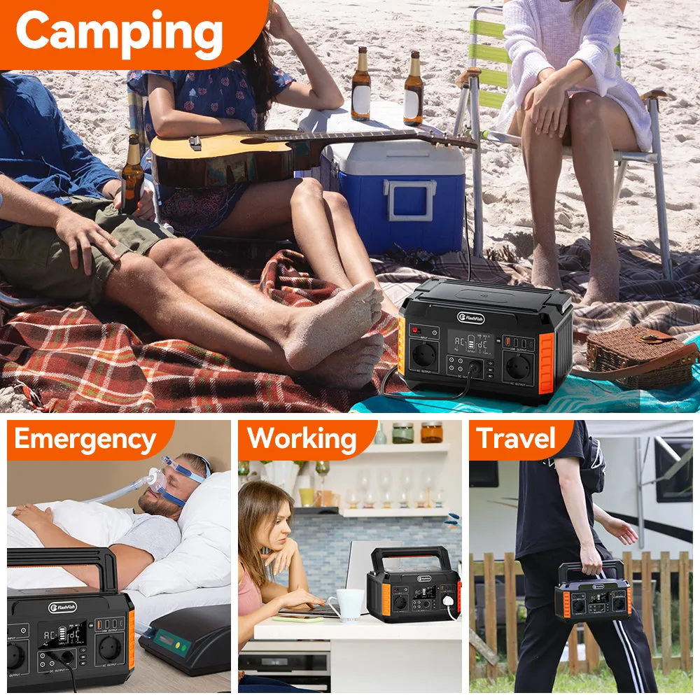 Flashfish P60 Portable Power Station | 560W 520Wh