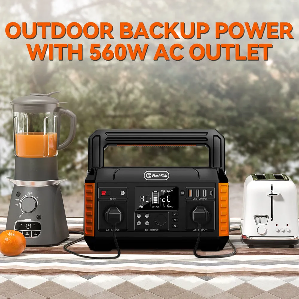 Flashfish P60 Portable Power Station | 560W 520Wh