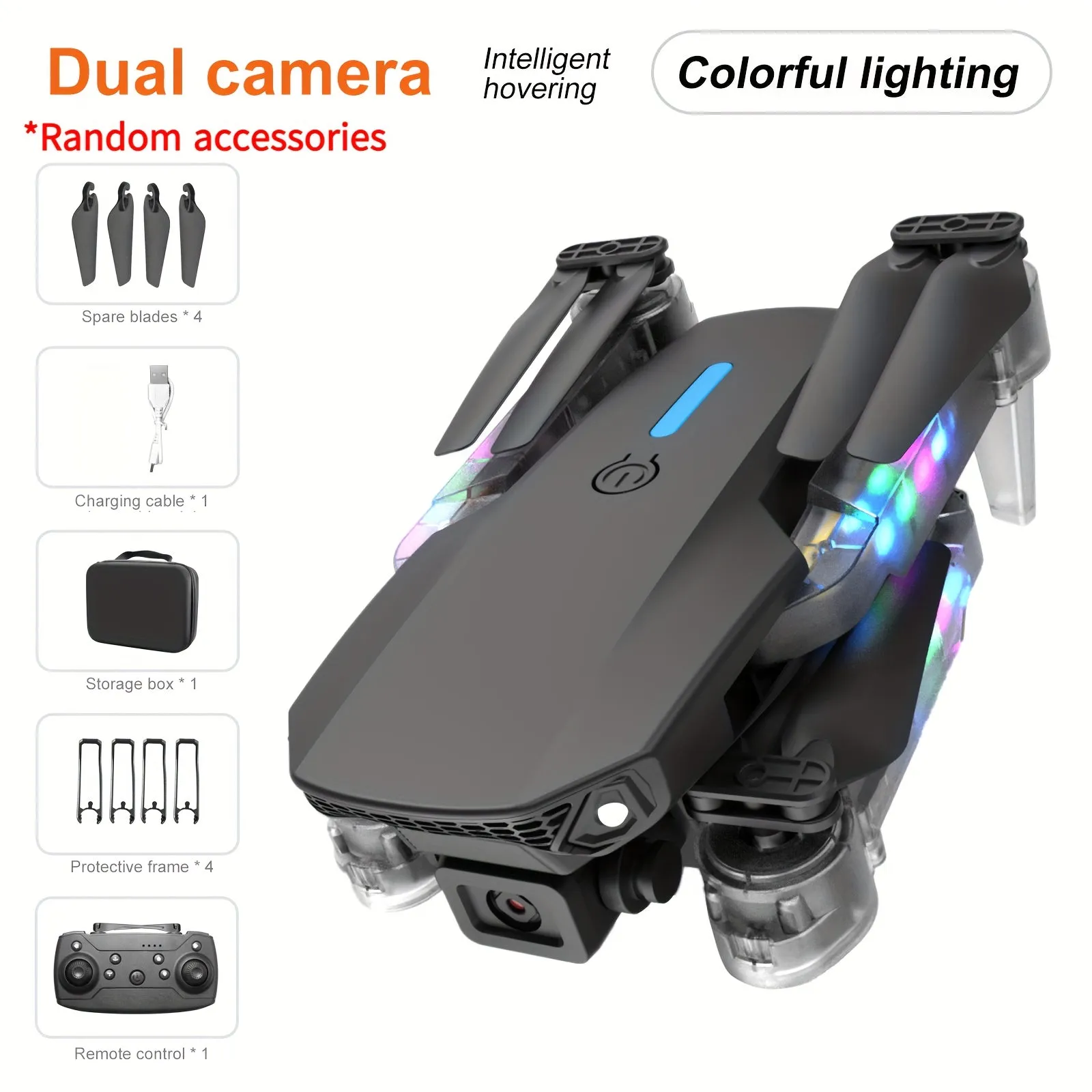 Foldable KBDFA E88 Drone with HD Camera, Obstacle Avoidance, and WIFI Control