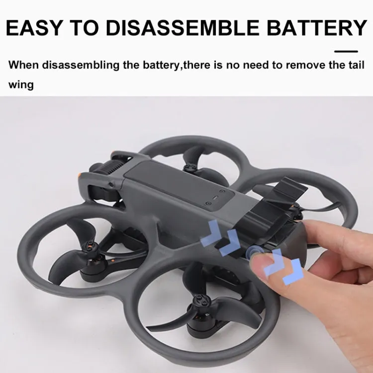 For DJI Avata 2 CQT Adhesive Airflow Cutting Flight Tail for Drones(Black)