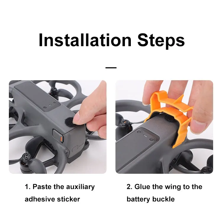 For DJI Avata 2 CQT Adhesive Airflow Cutting Flight Tail for Drones(Orange)