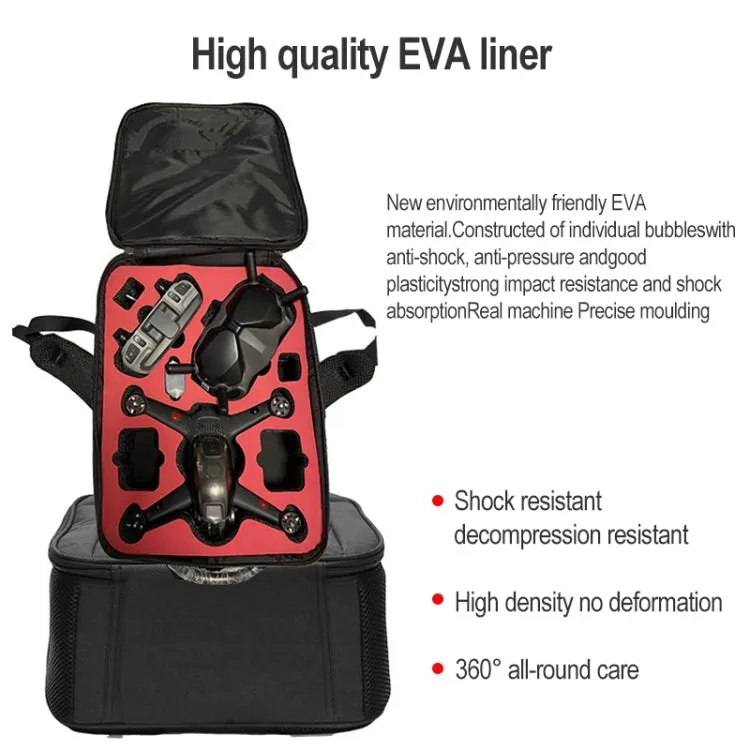 For DJI FPV Combo Backpack Storage Box Shockproof Wear-resistant Splash-proof Nylon Cloth Bag Handbag