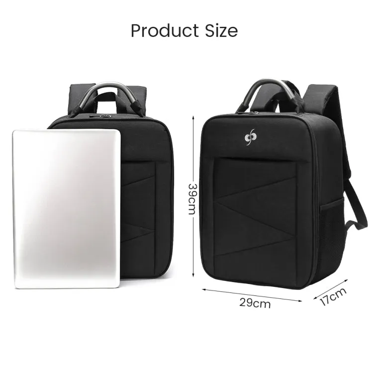 For DJI FPV Drone Shoulder Bag Waterproof Wear-resistant Oxford Fabric Storage Bag(Black)