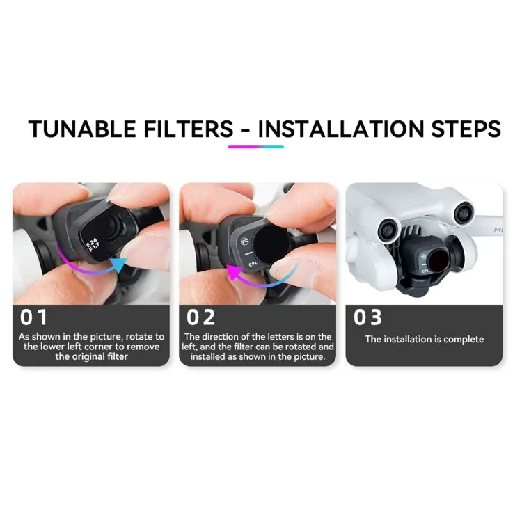 For DJI Mini 3 Pro RCSTQ PL Filters Drone Accessoires ND64/PL
