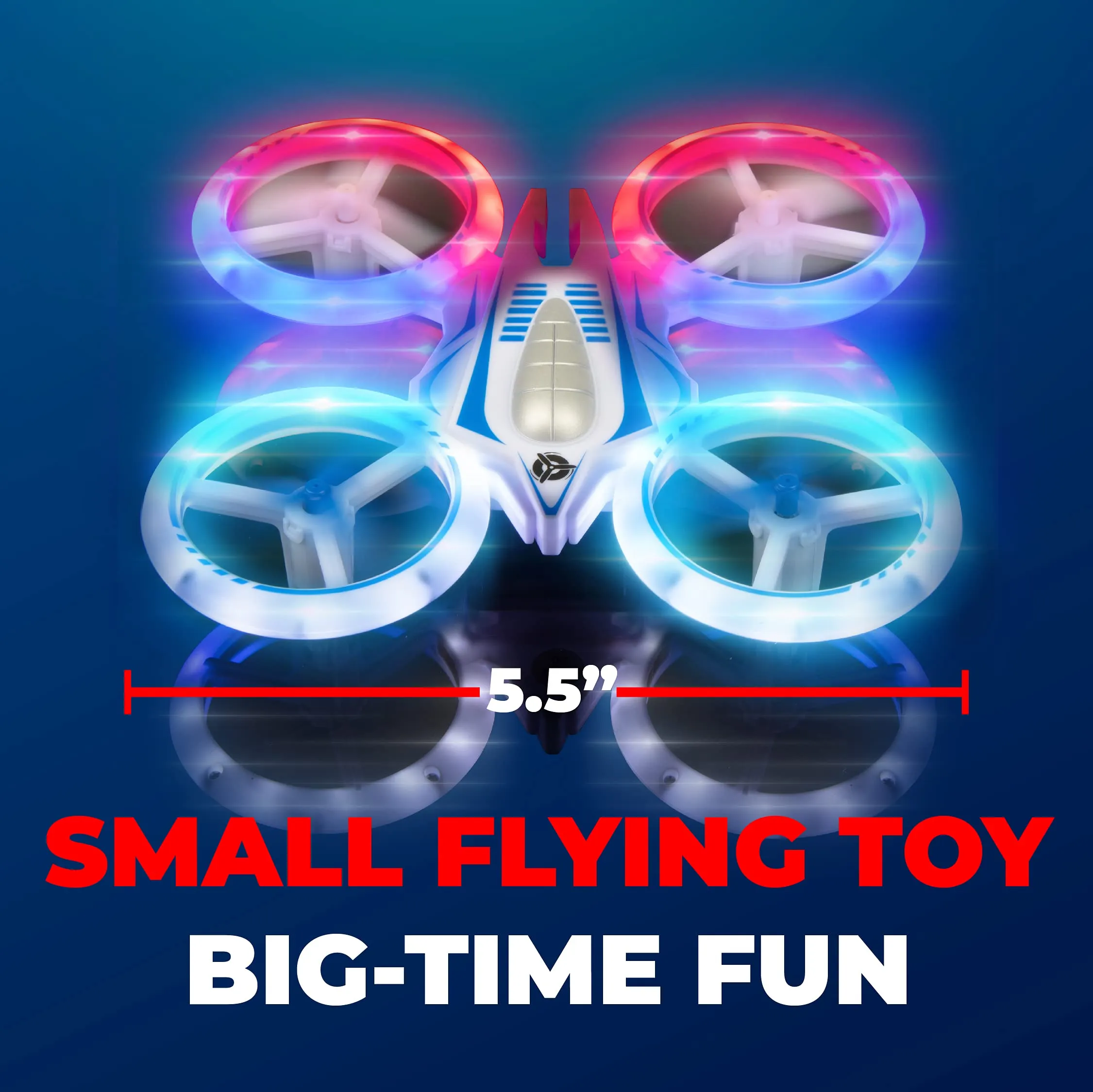 Force1 UFO 4000 Mini Drone for Kids - LED Remote Control Drone, Small RC Quadcopter for Beginners, 2.4GHz Remote Control, 360 Flips, 2 Speed UFO Drone, 2 RC Drone Toy Batteries, Flying Drones for Kids