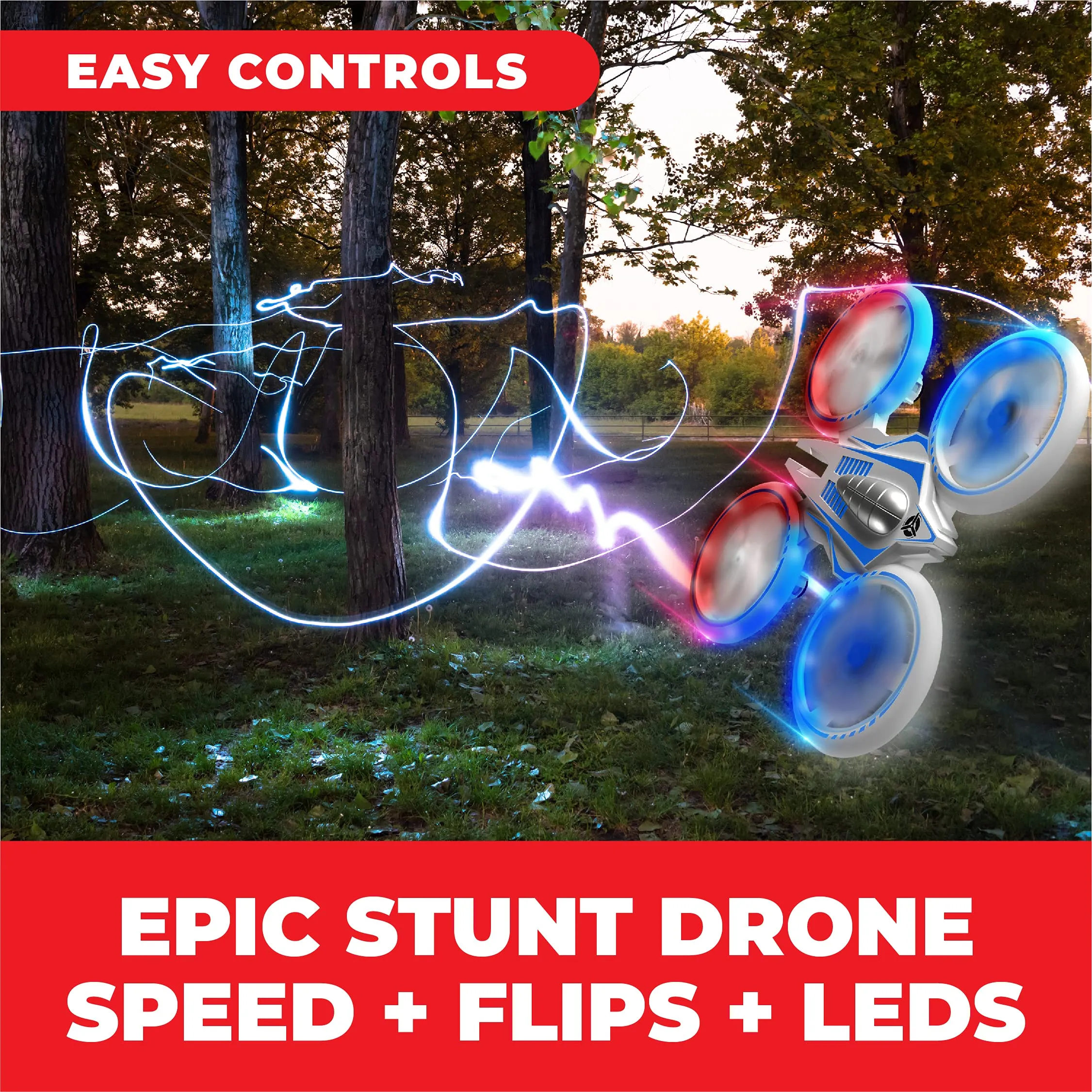 Force1 UFO 4000 Mini Drone for Kids - LED Remote Control Drone, Small RC Quadcopter for Beginners, 2.4GHz Remote Control, 360 Flips, 2 Speed UFO Drone, 2 RC Drone Toy Batteries, Flying Drones for Kids