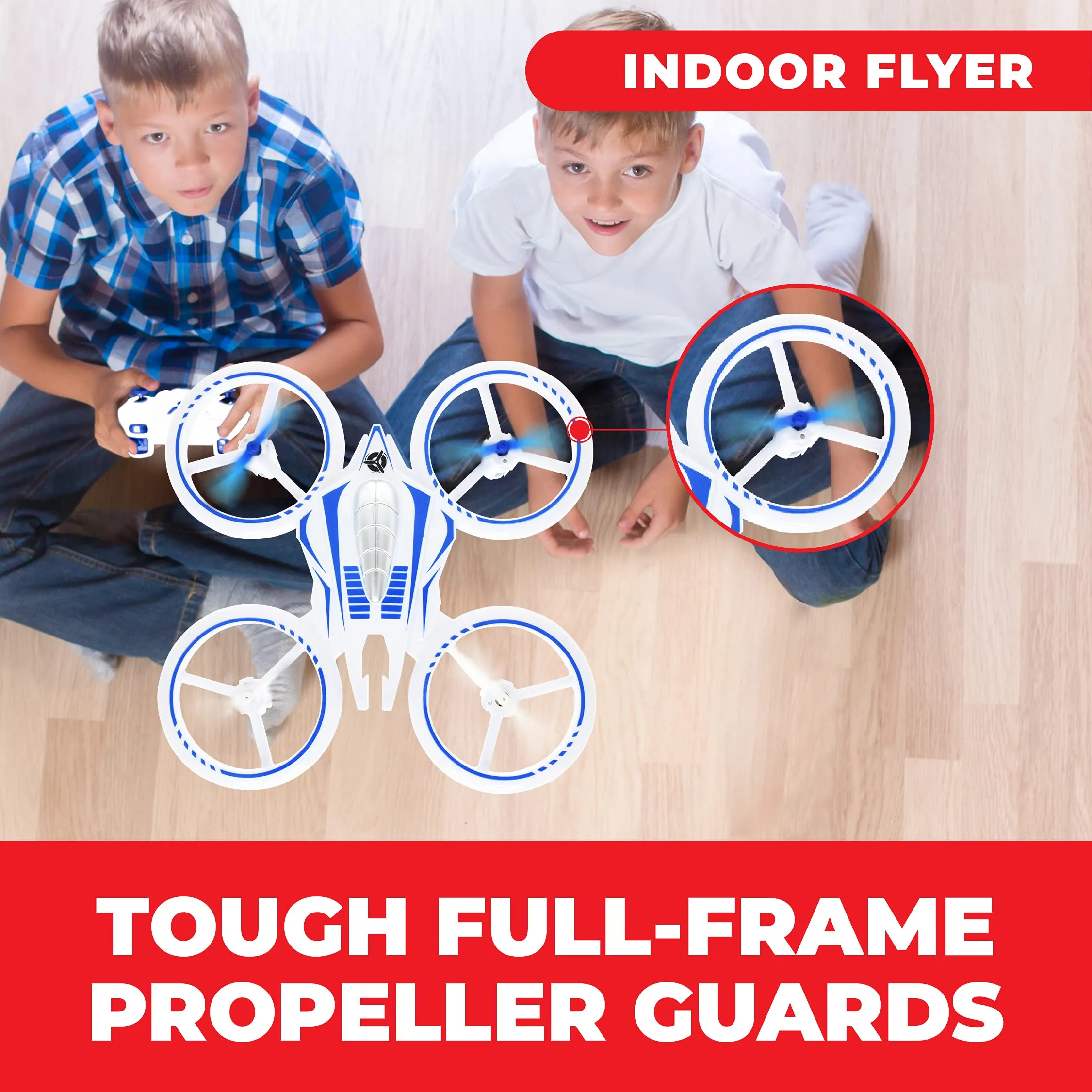Force1 UFO 4000 Mini Drone for Kids - LED Remote Control Drone, Small RC Quadcopter for Beginners, 2.4GHz Remote Control, 360 Flips, 2 Speed UFO Drone, 2 RC Drone Toy Batteries, Flying Drones for Kids
