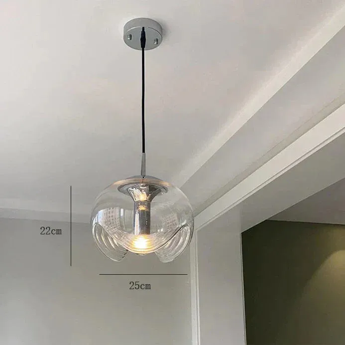 Glass Minimalist Restaurant Personality Minimalist Dining Table Lamp Chandelier