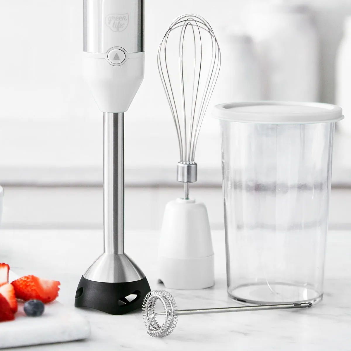 GreenLife Variable Speed Hand Blender | White