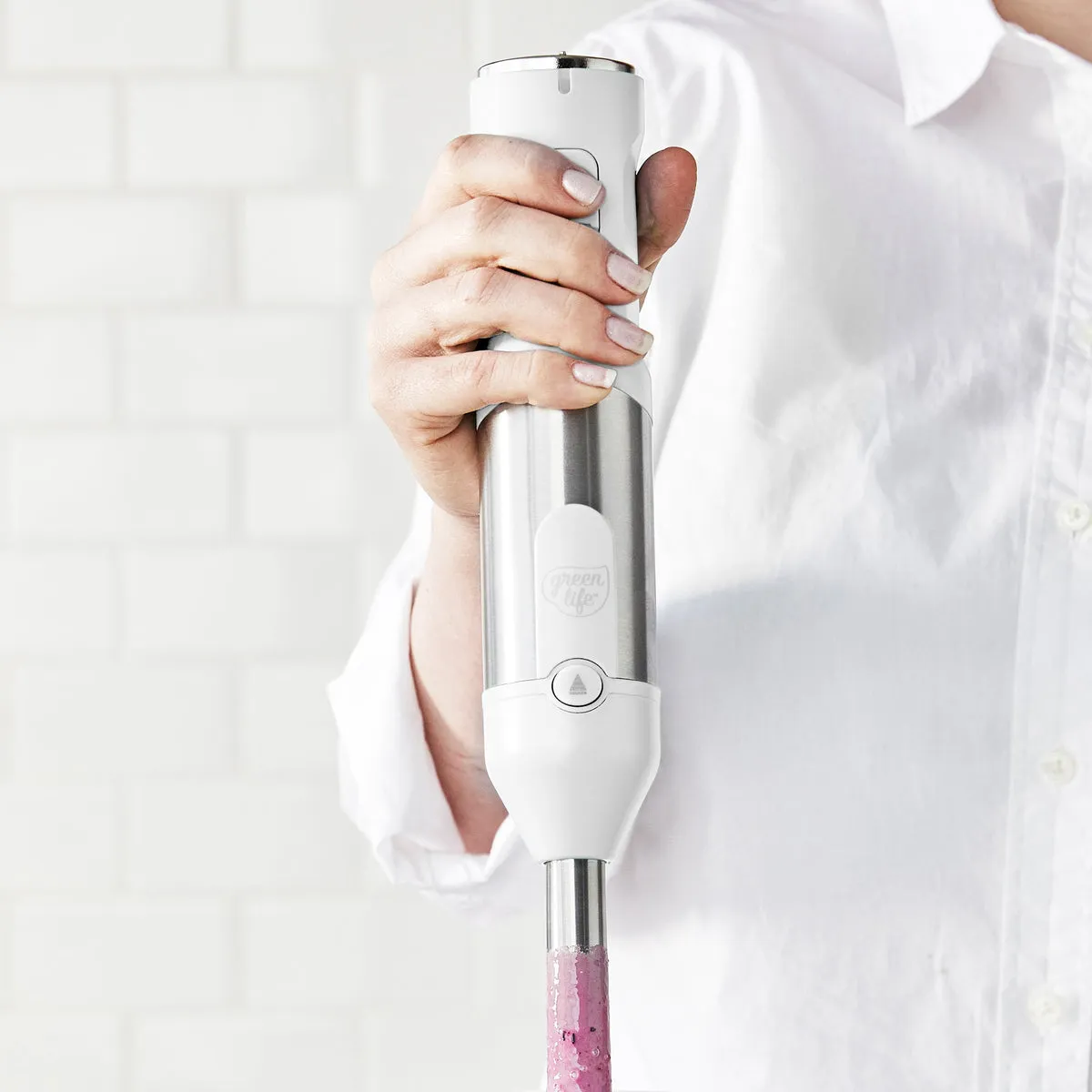GreenLife Variable Speed Hand Blender | White