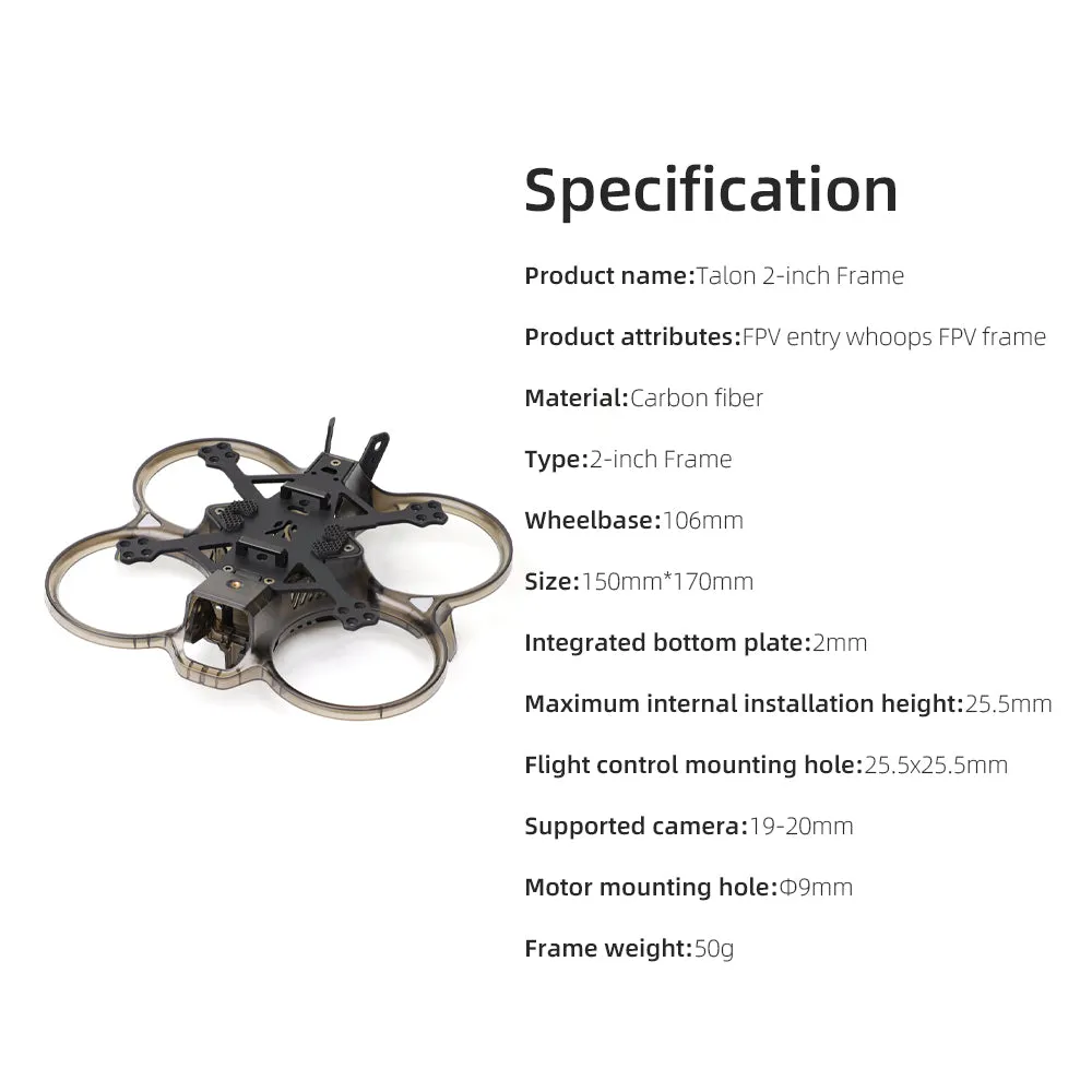 HGLRC 2-inch Talon frame for cinewhoop