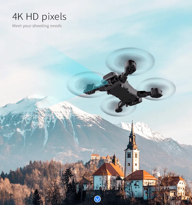 High Quality Foldable Drone Dual 4k & 1080p Hd Camera Quad Copter