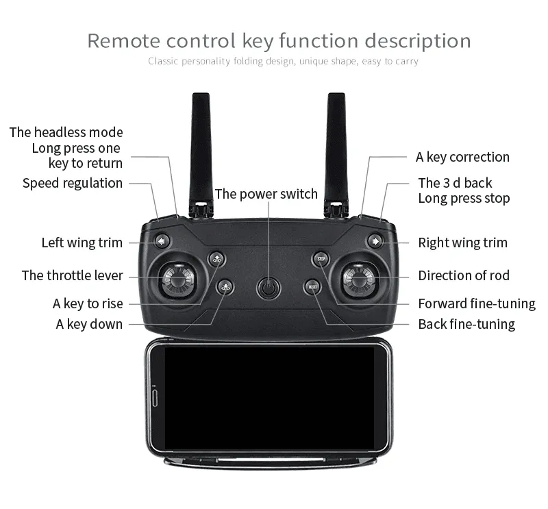 High Quality Foldable Drone Dual 4k & 1080p Hd Camera Quad Copter