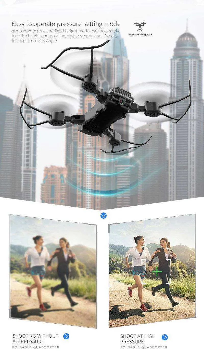 High Quality Foldable Drone Dual 4k & 1080p Hd Camera Quad Copter