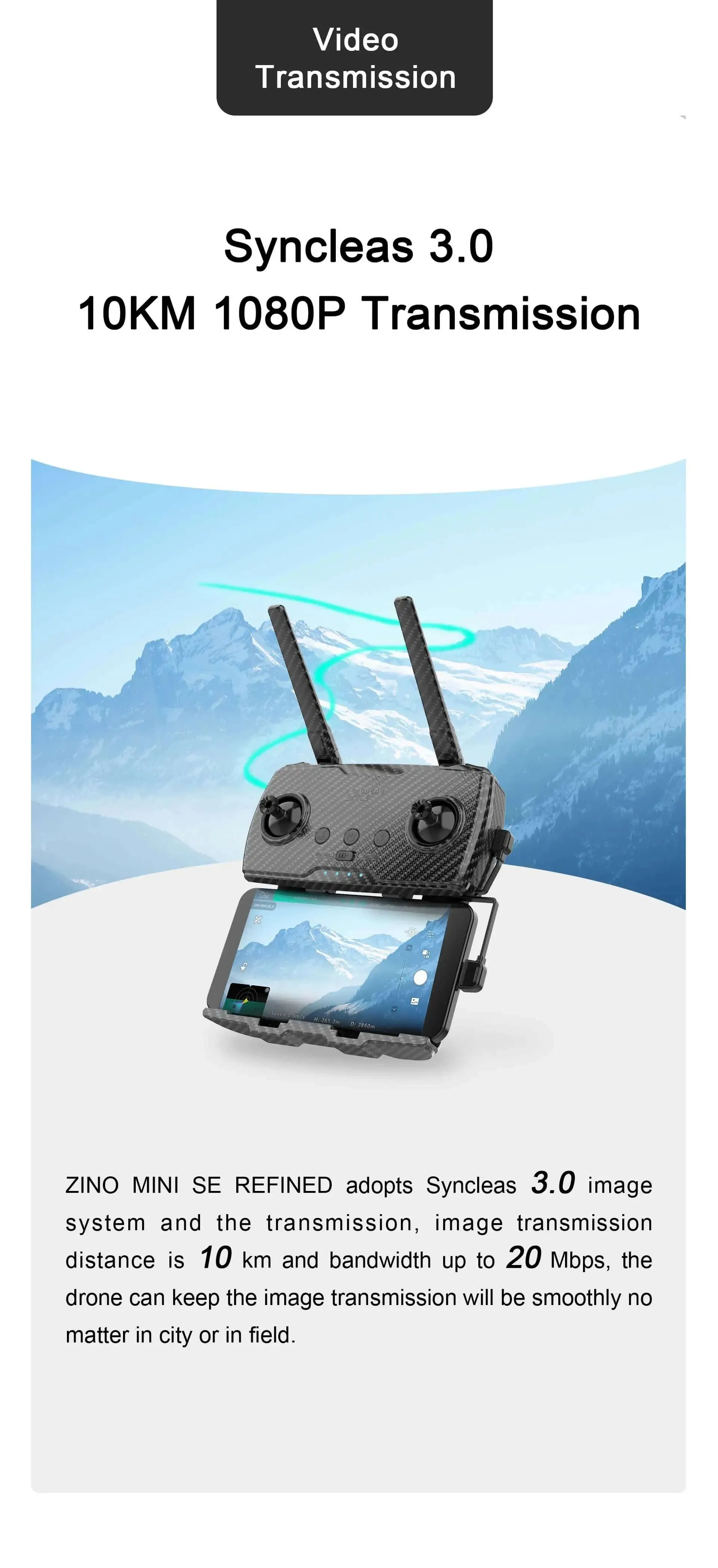 Hubsan Zino Mini SE R Drone | 10KM Flight Range | 45 Minutes Flight Time | 48MP Camera