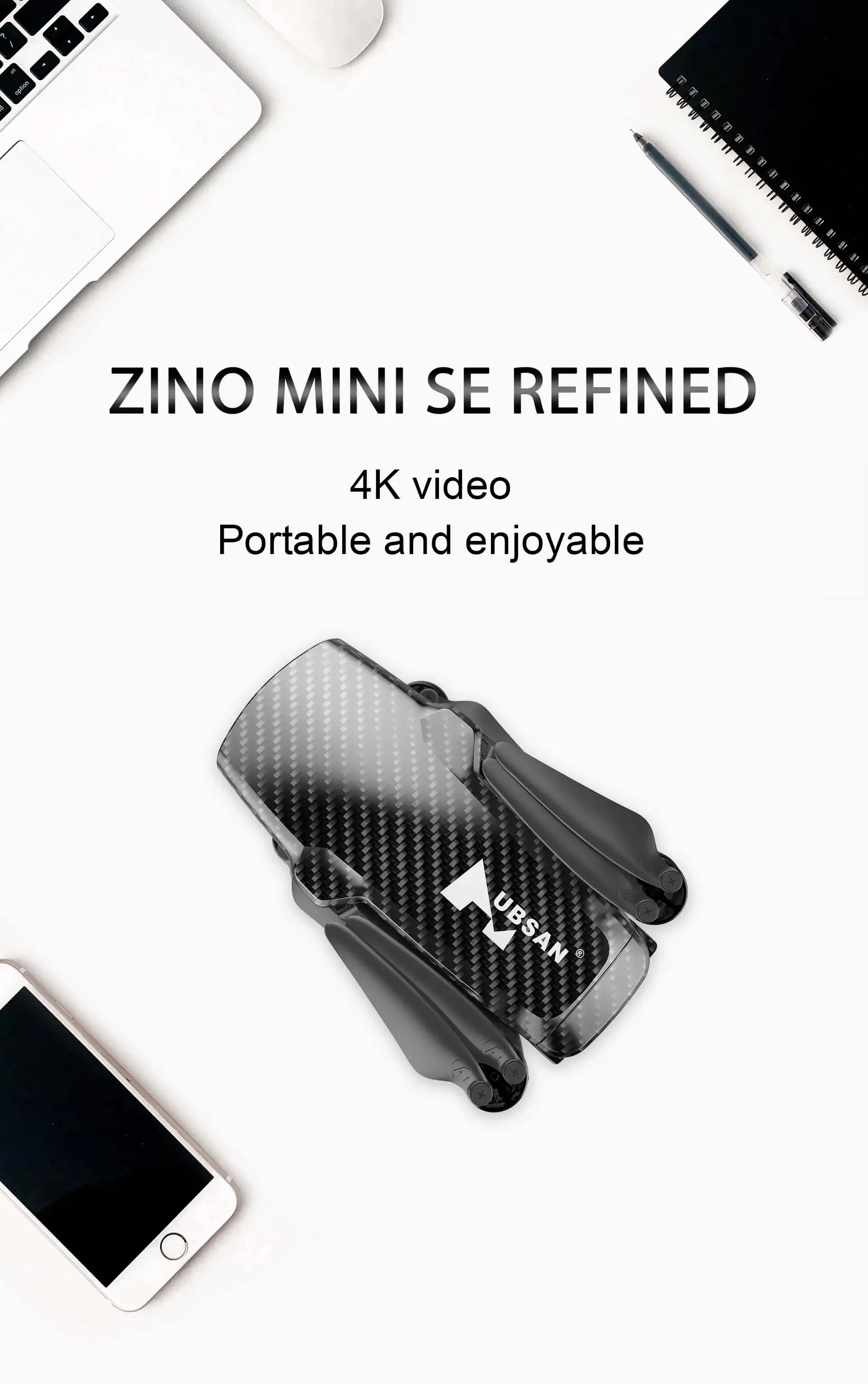 Hubsan Zino Mini SE R Drone | 10KM Flight Range | 45 Minutes Flight Time | 48MP Camera