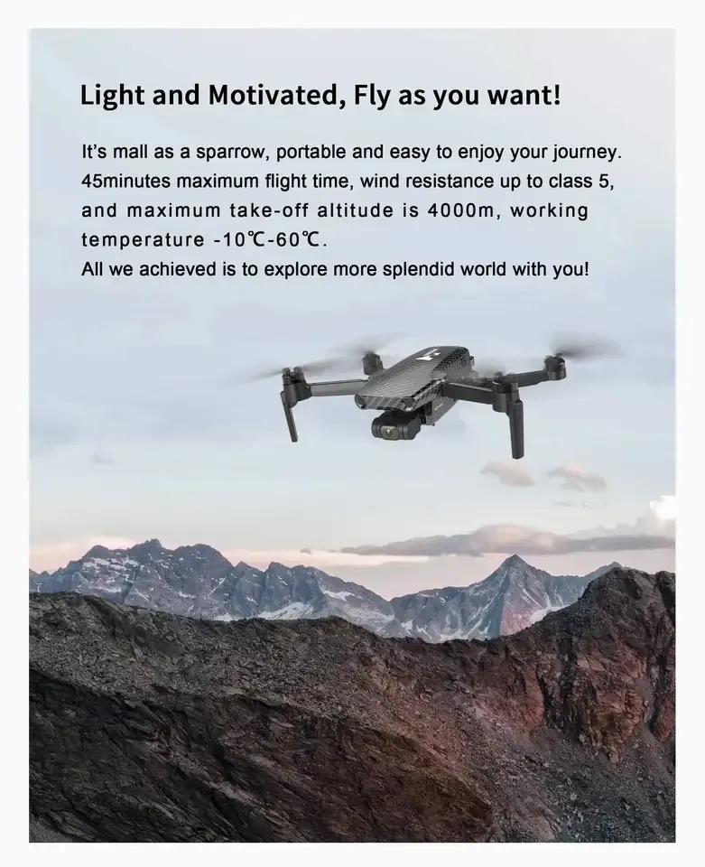 Hubsan Zino Mini SE R Drone | 10KM Flight Range | 45 Minutes Flight Time | 48MP Camera