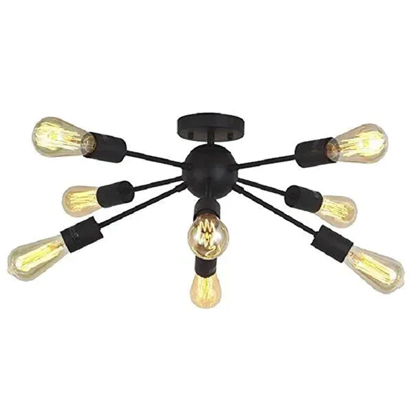Industrial Modern Minimalist Creative Design LED E27 Wrought Iron Plating Ceiling Lamp Lobby Store Living Room Hotel Cafe Bar