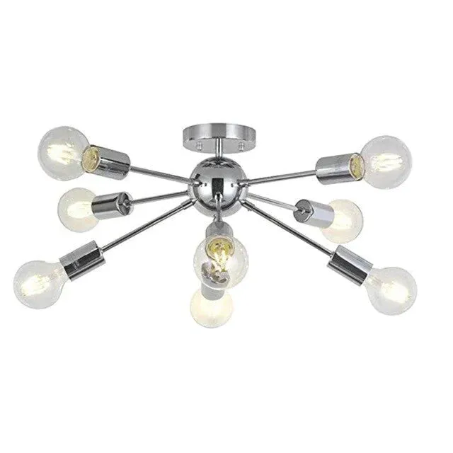Industrial Modern Minimalist Creative Design LED E27 Wrought Iron Plating Ceiling Lamp Lobby Store Living Room Hotel Cafe Bar