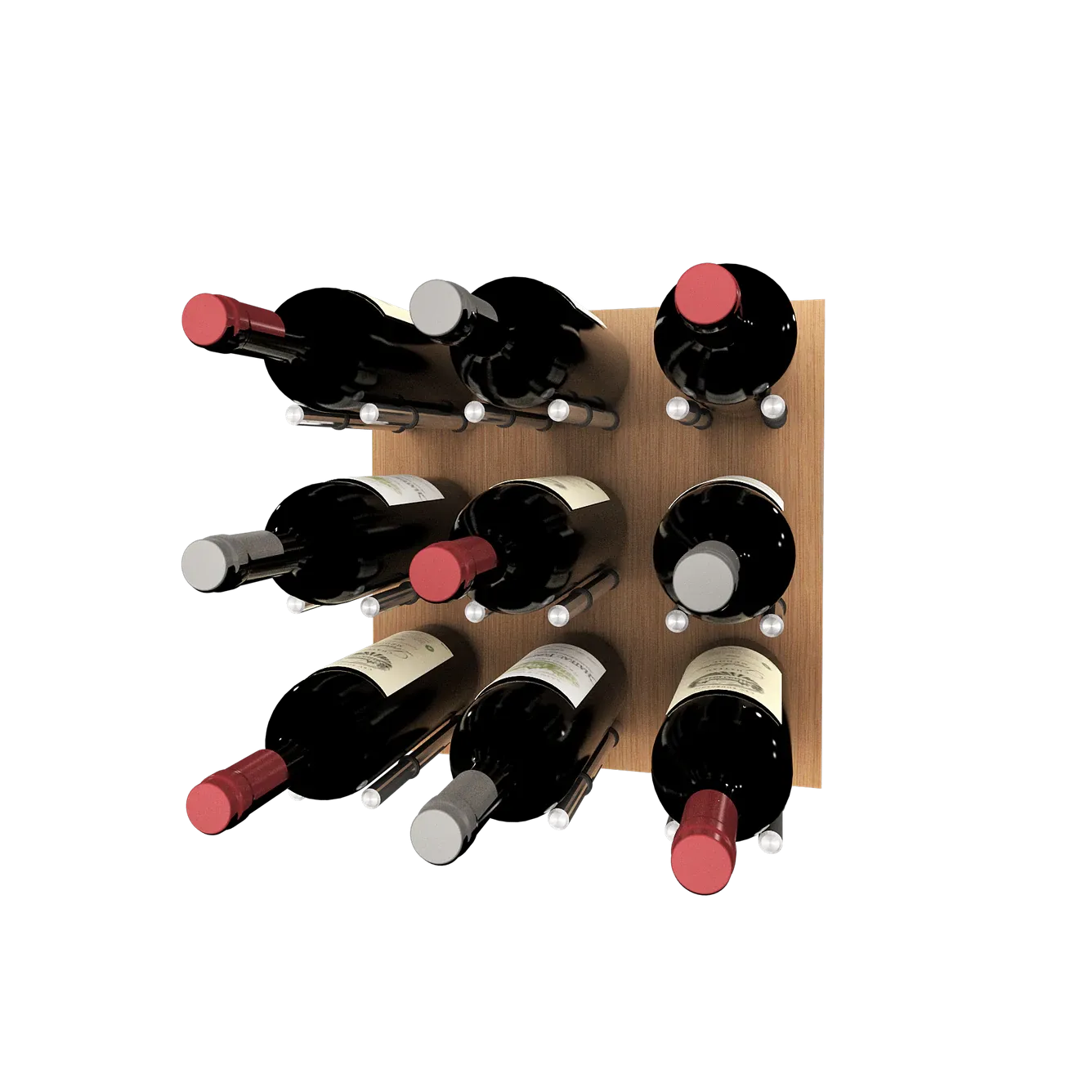 Kessick Wine as Art 14" x 14" Wood Panel Wine Rack