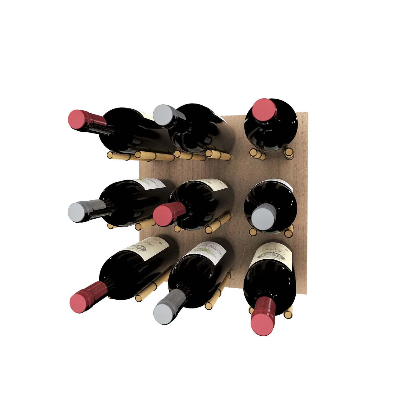 Kessick Wine as Art 14" x 14" Wood Panel Wine Rack