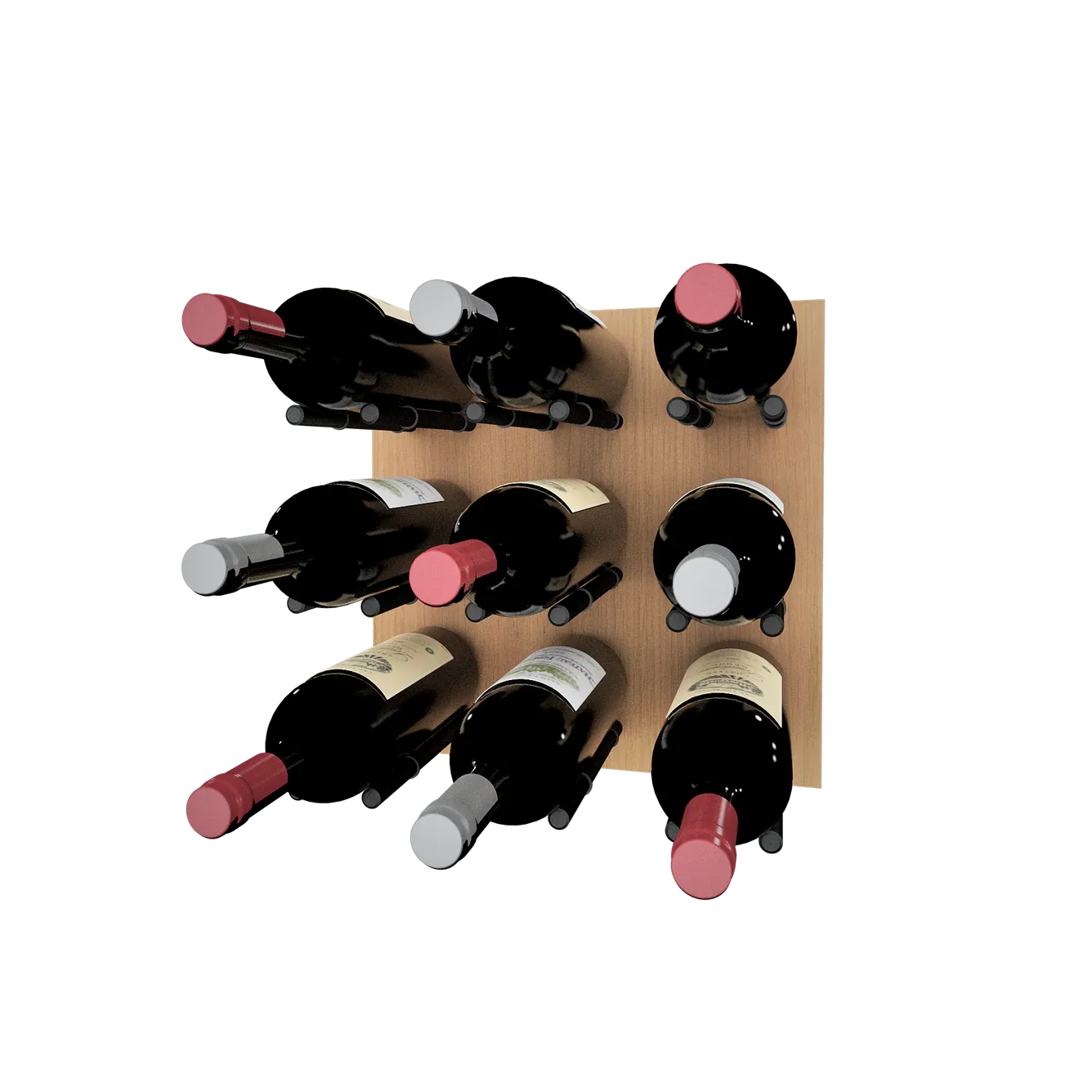 Kessick Wine as Art 14" x 14" Wood Panel Wine Rack