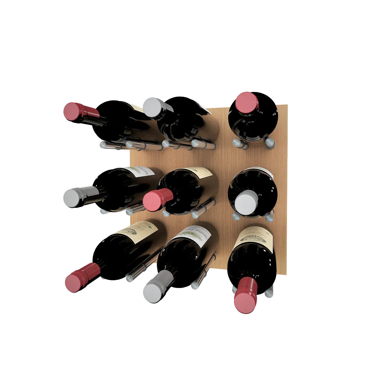 Kessick Wine as Art 14" x 14" Wood Panel Wine Rack