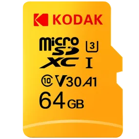 Kodak Micro SD Card Memory Card Class 10 64GB U3 4K High Speed Cartao De Memoria Flash Memory TF Mecard C10