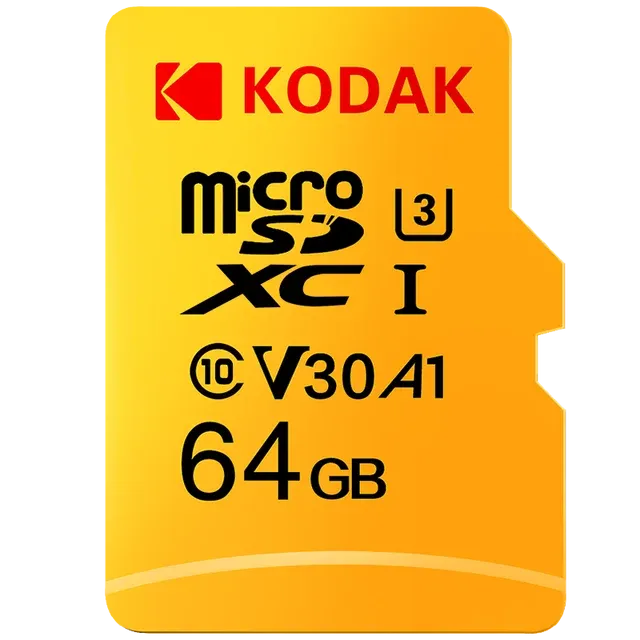 Kodak Micro SD Card Memory Card Class 10 64GB U3 4K High Speed Cartao De Memoria Flash Memory TF Mecard C10
