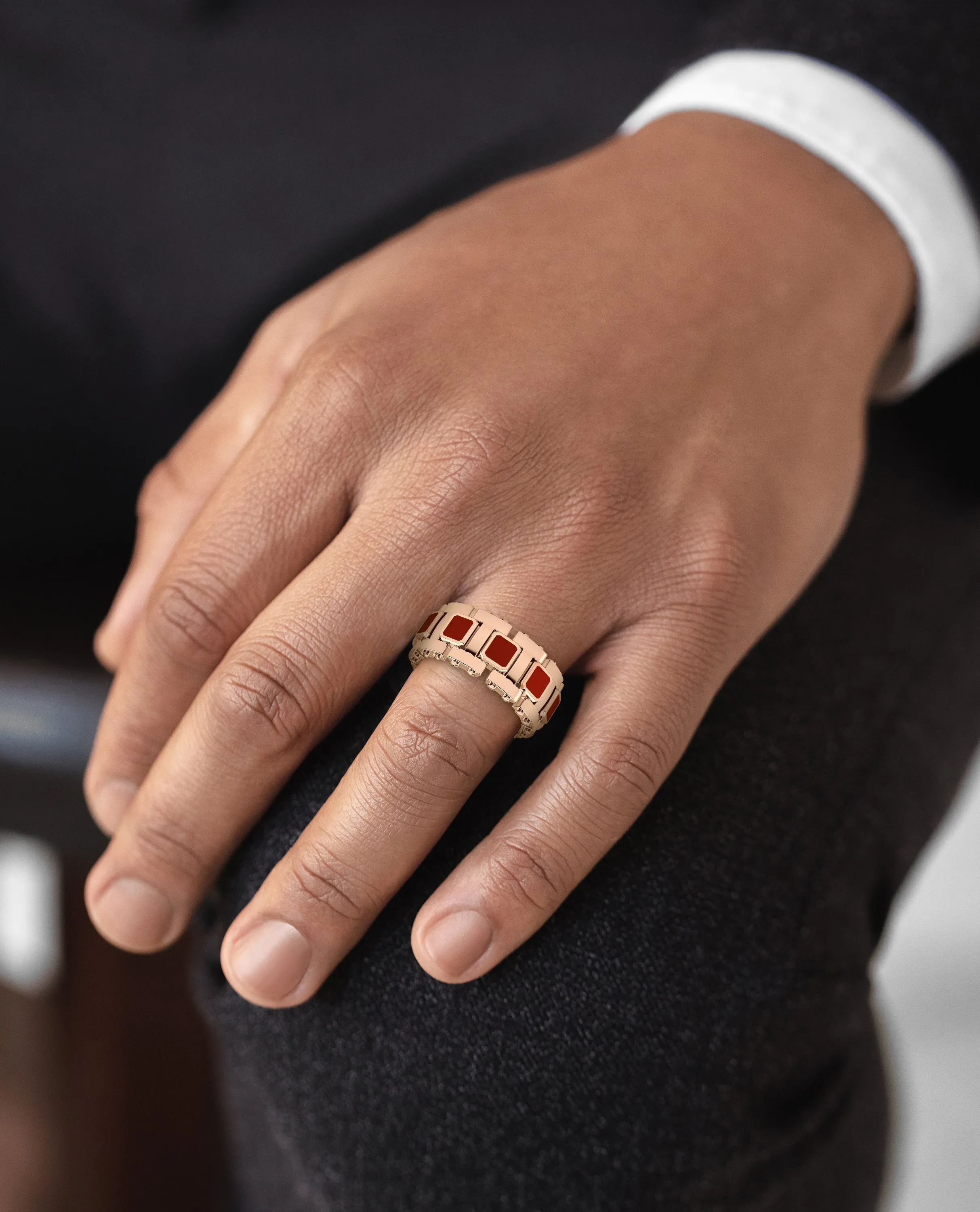 LA PAZ Gold Ring with Carnelian