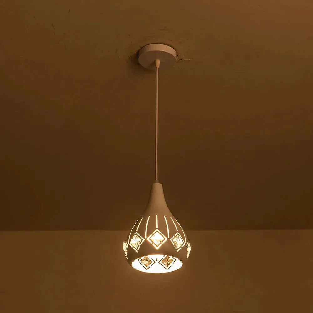 Led Crystal Hanging Light E26 E27 Led Pendant Light Cord Loft Lamps For Living Room Aisle Corridor Kitchen Dining Room Lighting